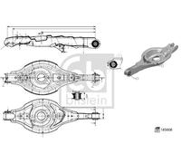 Braccio oscillante Assale posteriore Dx Braccio trasversale oscillante 185608