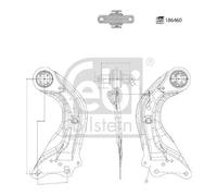 Braccio oscillante Assale posteriore Dx Braccio trasversale oscillante 186460