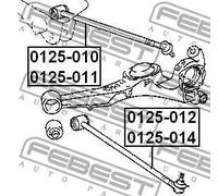 Braccio oscillante Assale posteriore Sx Braccio trasversale oscillante 0125-014