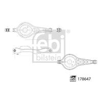 Braccio di controllo, sospensione FEBI BILSTEIN 178647 Assale posteriore, sinistro, destro