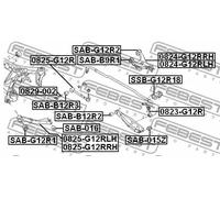 FEBEST 0825-G12RLH Braccio oscillante, sospensione ruota