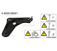 Triscan 8500 28551 Manubrio Sospensione Ruota per Peugeot 207 Cc WD Citroën C3