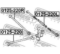 Braccio oscillante dietro l'assale Braccio trasversale oscillante 0125-220L