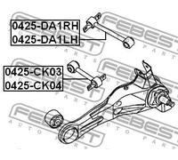 FEBEST 0425-DA1RH Braccio oscillante, sospensione ruota