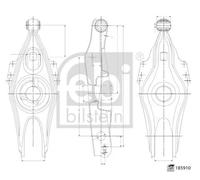 FEBI BILSTEIN 185910 Braccio oscillante, sospensione ruota
