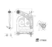 FEBI BILSTEIN 177850 Braccio oscillante anteriore per