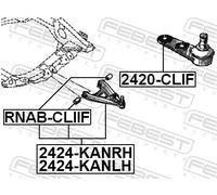 FEBEST 2424-KANLH Braccio oscillante, sospensione ruota