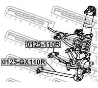 FEBEST 0125-110R Braccio oscillante, sospensione ruota
