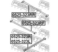 Braccio oscillante posteriore Braccio trasversale oscillante 0525-323RR FEBEST