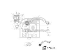 Braccio di controllo, sospensione ruota FEBI BILSTEIN 179413 Assale anteriore, sinistro, posteriore