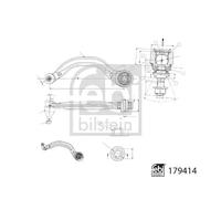 Braccio di controllo, sospensione ruota FEBI BILSTEIN 179414 Assale anteriore, destro, posteriore