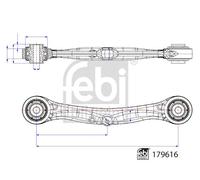 Braccio di controllo, sospensione FEBI BILSTEIN 179616 Assale posteriore, sinistro, destro