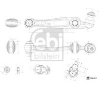 FEBI BILSTEIN 186263 Braccio oscillante, sospensione ruota