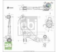 Braccio oscillante sospensione Febi Anteriore Dx Destro per MAZDA CX-5