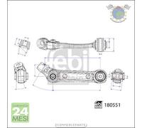 Braccio oscillante sospensione Febi Anteriore Sx Sinistro per BMW 5 G30 F90 #dr