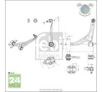 Braccio oscillante sospensione Febi Anteriore Sx Sinistro per MERCEDES