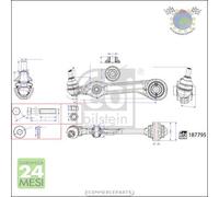 Braccio oscillante sospensione Febi Anteriore Sx Sinistro per MERCEDES CLASSE S