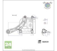 Braccio oscillante sospensione Febi Anteriore Sx Sinistro per SUZUKI SWIFT