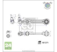 Braccio oscillante sospensione Febi per MERCEDES CLASSE C AMG43 450 400 300 250