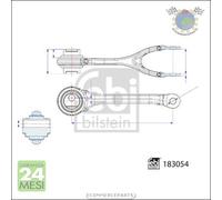 Braccio oscillante sospensione Febi per MERCEDES CLASSE GLA AMG45 45 A 250 220