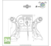 Braccio oscillante sospensione Febi Posteriore Dx Destro per MAZDA 3