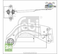 Braccio oscillante sospensione Febi Posteriore Dx Destro per MAZDA CX-5