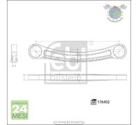 Braccio oscillante sospensione Febi Posteriore Dx Destro per MERCEDES CLASSE #jg