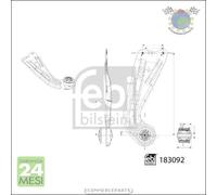 Braccio oscillante sospensione Febi Posteriore Dx Destro per SKODA SUPERB VW PA