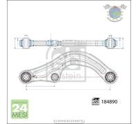 Braccio oscillante sospensione Febi Posteriore per AUDI Q4 CUPRA BORN SKODA ENY