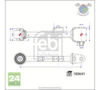 Braccio oscillante sospensione Febi Posteriore per HONDA CR-V III IV