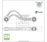 Braccio oscillante sospensione Febi Posteriore per PORSCHE PANAMERA