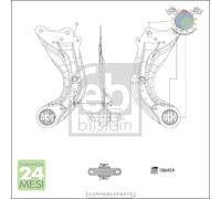 Braccio oscillante sospensione Febi Posteriore Sx Sinistro per MAZDA 3
