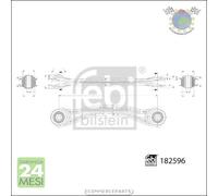 Braccio oscillante sospensione Febi Posteriore Sx Sinistro per MERCEDES SLK 350