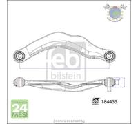 Braccio oscillante sospensione Febi Posteriore Sx Sinistro per VOLVO XC70 XC60