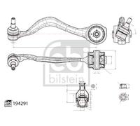 Braccio oscillante, Sospensione ruota anteriore per BMW X3 X4