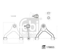 Braccio oscillante Superiore Braccio trasversale oscillante 178855 FEBI BILSTEIN