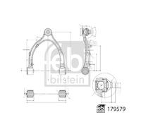 Braccio oscillante Superiore Braccio trasversale oscillante 179579 FEBI BILSTEIN