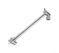 Braccio per doccia Orientabile 11" per Soffione Standard Braccio(Silver) | Ottone massiccio, regolazione angolo e altezza, finitura cromata lucida, anti-, installazione facile