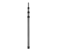 Braccio per microfono a 4 sezioni, estensibile, in carbonio, per microfoni con filettatura a vite da 1/4", impugnatura in schiuma, lunghezza massima 155 cm