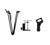 Braccio per microfono in metallo resistente Supporto per microfono con supporto da scrivania Supporto regolabile a braccio a forbice Supporto per microfono a sospensione pesante