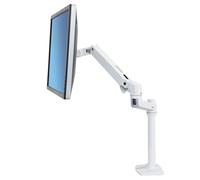 Braccio per monitor Ergotron LX con supporto da tavolo a colonna alto 30,5 cm per monitor fino a 86,36 cm 34 pollici bianco NEW