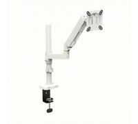 Braccio per Supporto Schermo Braccio Regolabile Staffa Girevole Struttura Robusta in Acciaio E Alluminio Gestione Cavi Integrata E Fissaggio a Morsa, Bianco, style to 1
