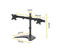 Braccio porta monitor Doppio Freestanding - Fellowes