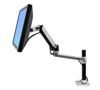 Braccio porta monitor Ergotron LX con supporto da tavolo a colonna alta 30,5 cm per monitor fino a 86,36 cm 34 pollici in allum NEW