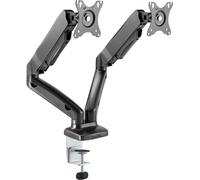 Braccio portamonitor ICY BOX 2x fino a 27'' per due monitor, nero NEW