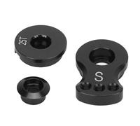 Braccio Servo RC in Lega di Alluminio 25T (Nera) | Materiale resistente alla corrosione, design a 25 denti, facile installazione, adatto per auto RC 1/10