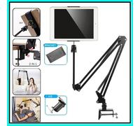 BRACCIO SUPPORTO PORTA SMARTPHONE TABLET DA TAVOLO SCRIVANIA REGOLABILE 360°