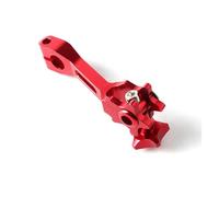Braccio universale CNC in alluminio | 7/8" (22 mm) Handlebar Fit with 6-Position Adjustable Tension - Folding Off-Road Motorcycle Modification Lever for Dirt Bikes & Pit Bikes (Red)
