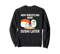 Braccio wrestling ora sushi più tardi palestra bro allenamento Felpa