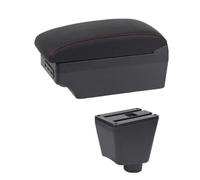 Braccioli Auto Per Clio Per Captur Per Clio1 Per Clio2 Per Clio3 Per 4 Per RS Per Bracciolo Scatola Auto Portabicchieri Posacenere Accessorio USB Bracciolo Centrale(E1 Red Line)